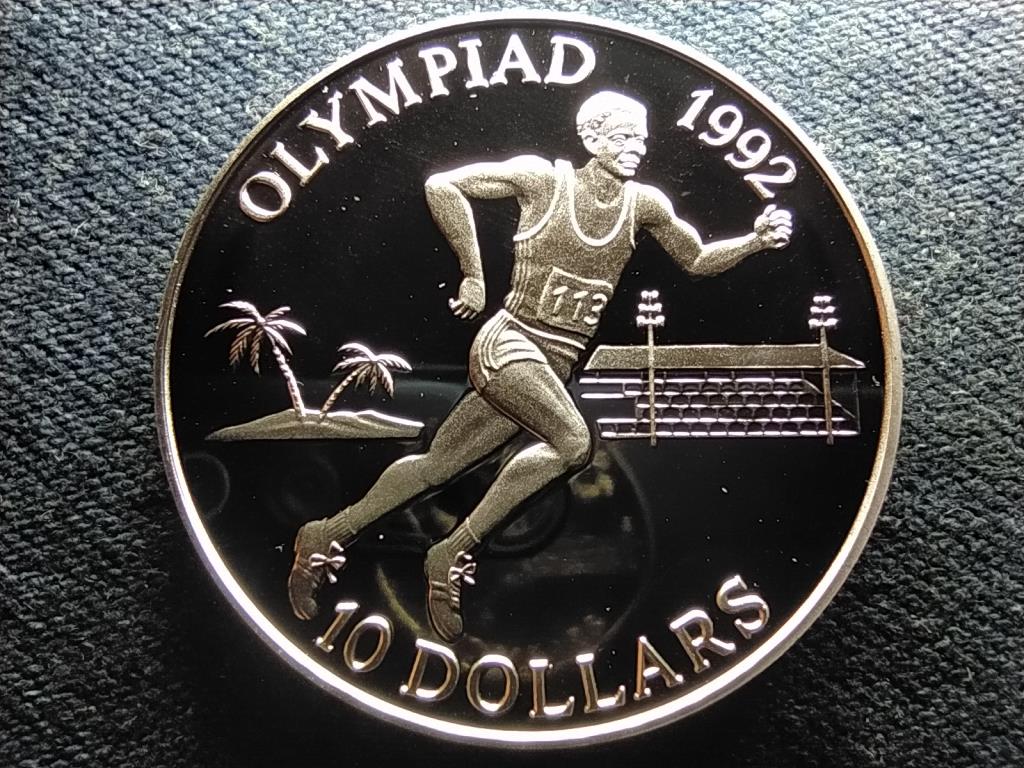 Salamon-szigetek Nyári Olimpia 1992 Barcelona Futó .925 ezüst 10 dollár