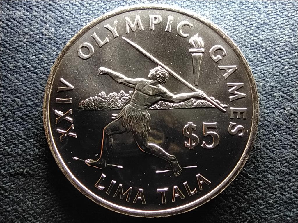 Új-Zéland Tokelau XXIV Nyári Olimpia 1988 Szöul .925 ezüst 5 Tala
