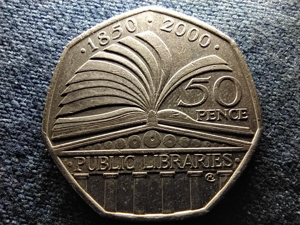 Anglia Közkönyvtári rendszer 50 Pence