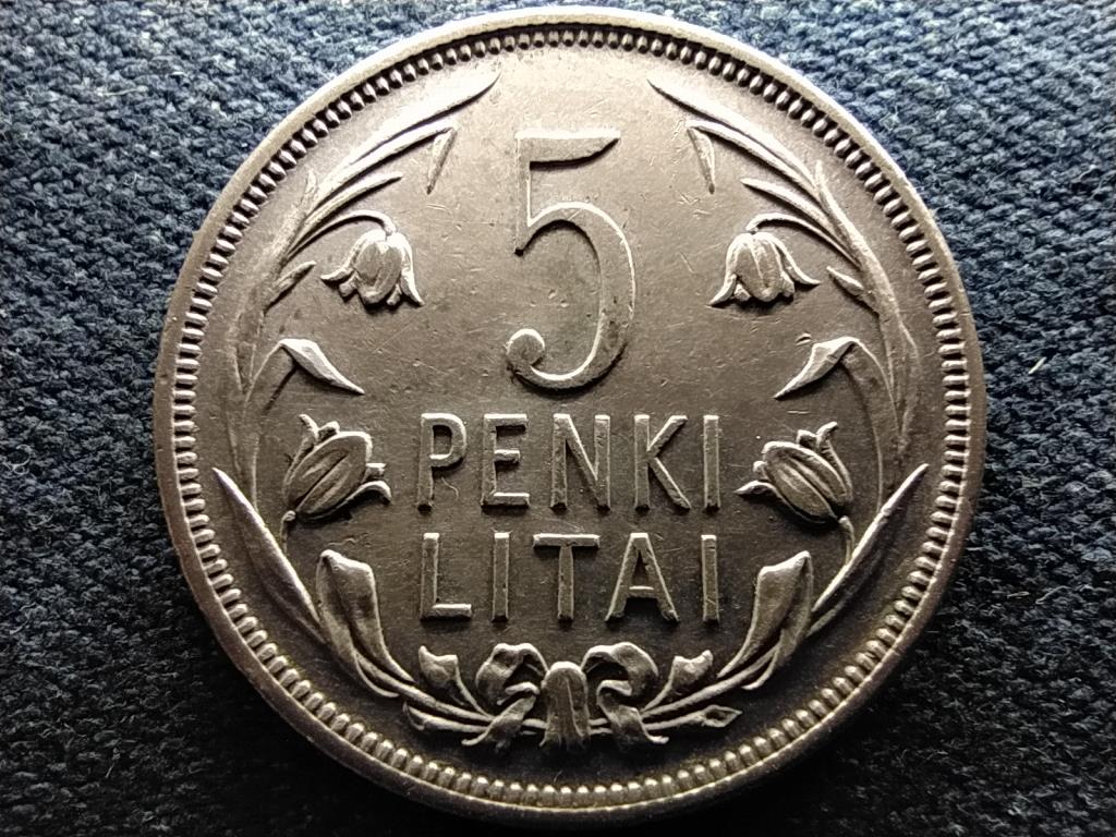 Litvánia Köztársaság (1918-1940) .500 ezüst 5 litai