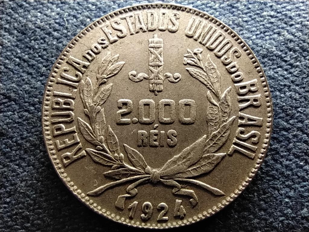 Brazília Brazíliai Egyesült Államok Köztársaság (1889-1967) .500 ezüst 2000 reis