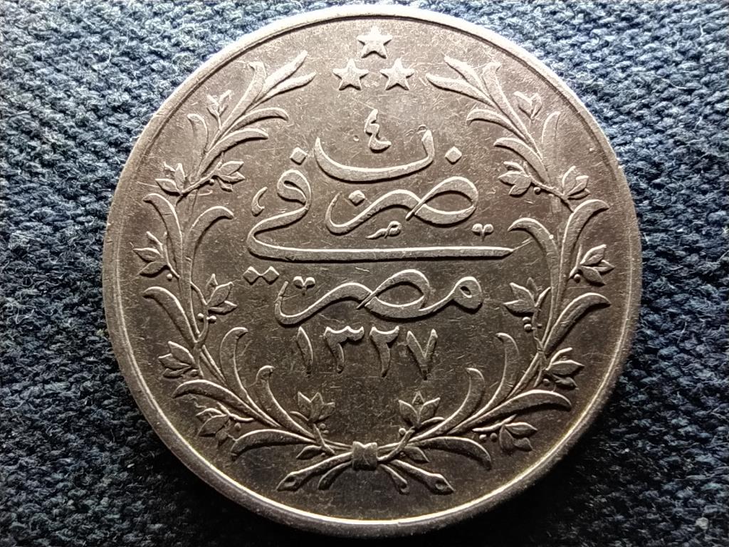 Egyiptom V. Mehmed (1909-1914) .833 ezüst 5 Qirsh