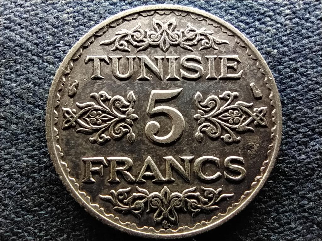 Tunézia II. Ahmad (1929-1942) .680 ezüst 5 frank