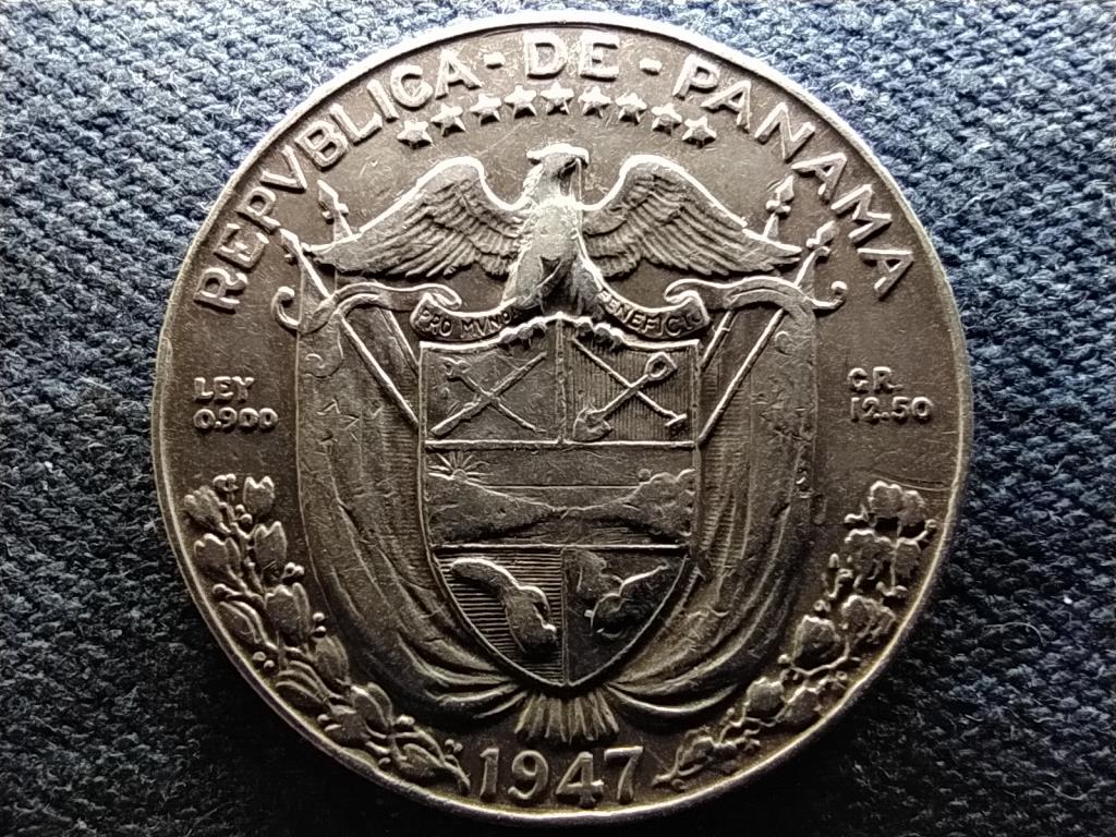Panama Köztársaság (1903-) .900 ezüst 1/2 Balboa