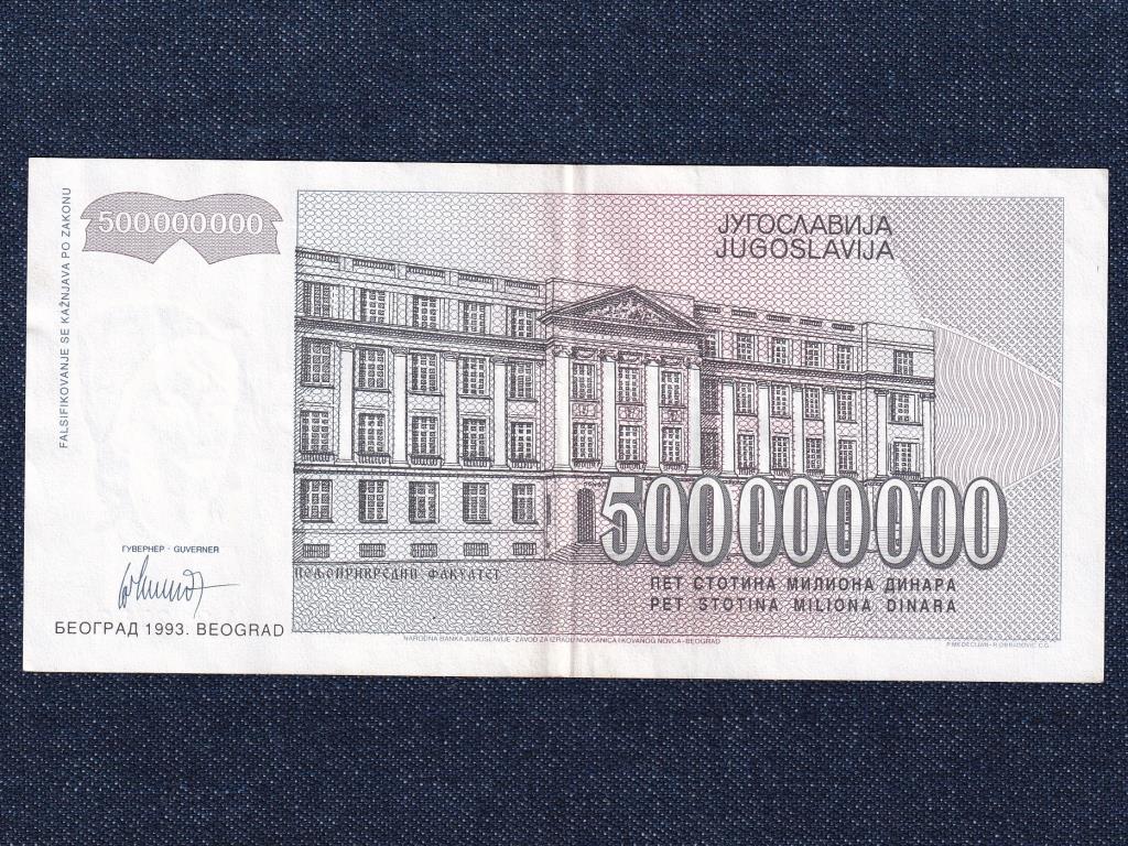 Jugoszlávia 500 millióDínár bankjegy