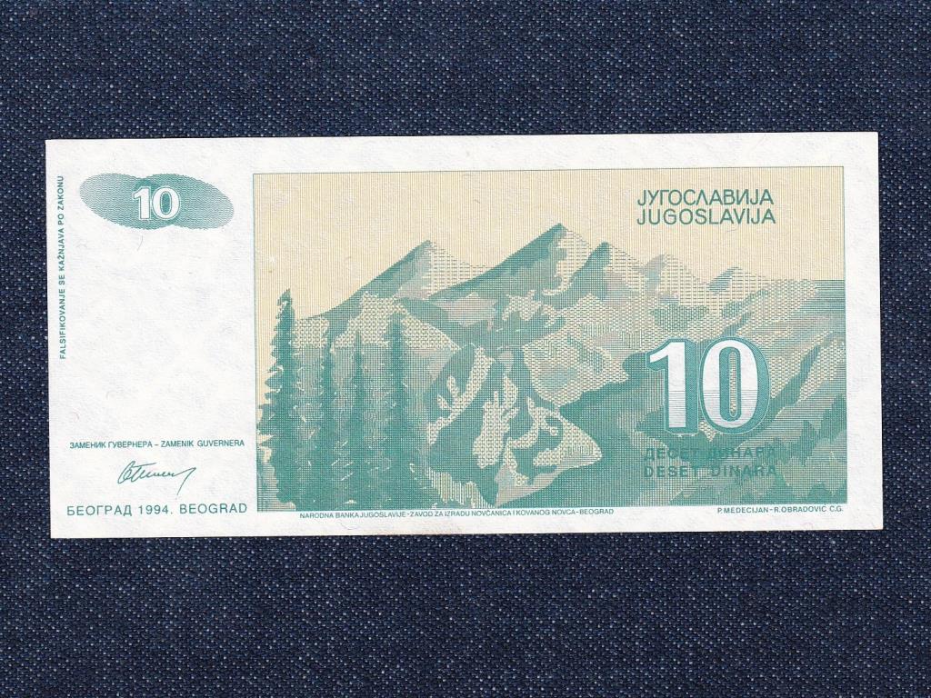 Jugoszlávia 10 Dínár bankjegy