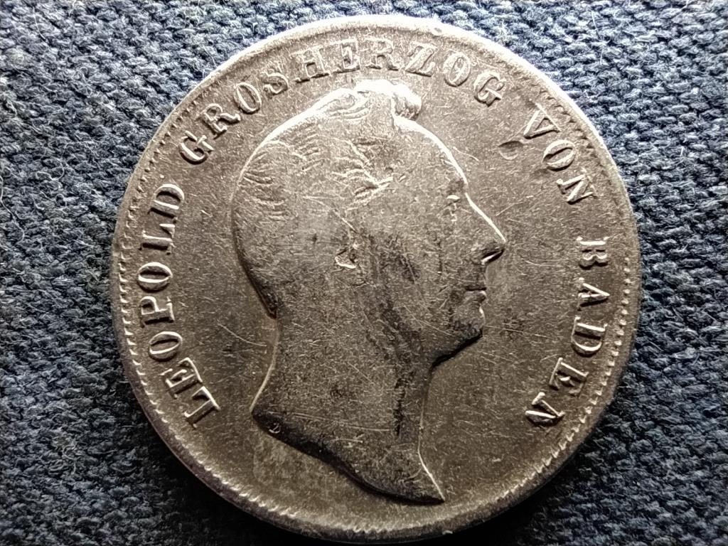Badeni Nagyhercegség I. Lipót (1830-1852) .900 ezüst 1/2 gulden