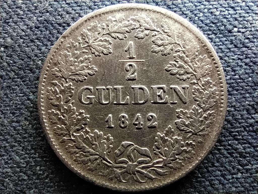 Badeni Nagyhercegség I. Lipót (1830-1852) .900 ezüst 1/2 gulden