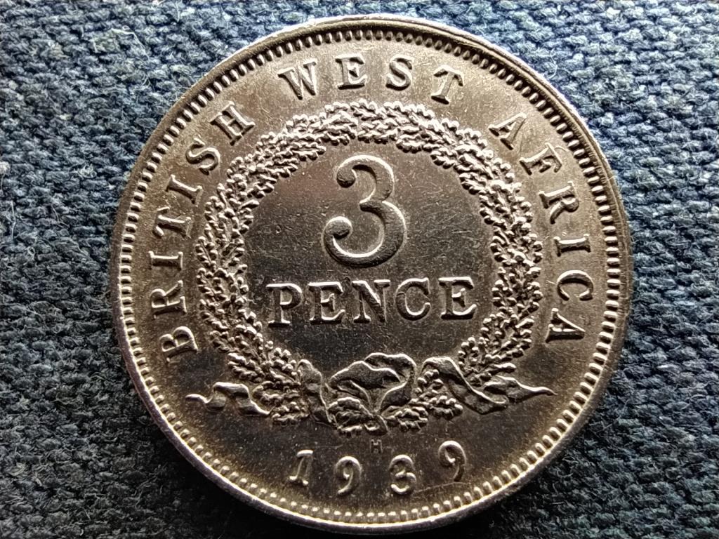 Brit Nyugat-Afrika VI. György (1936-1952) 3 penny