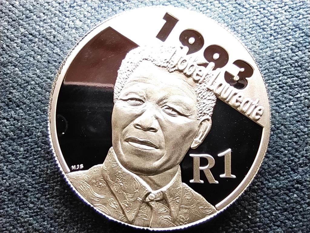 Dél-Afrikai Köztársaság Nobel-díjasok sorozat Mandela.925 ezüst 1 Rand