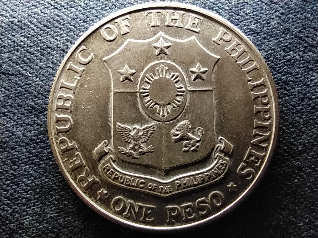 Fülöp-szigetek A Bataan-nap 25. évfordulója .900 ezüst 1 Peso
