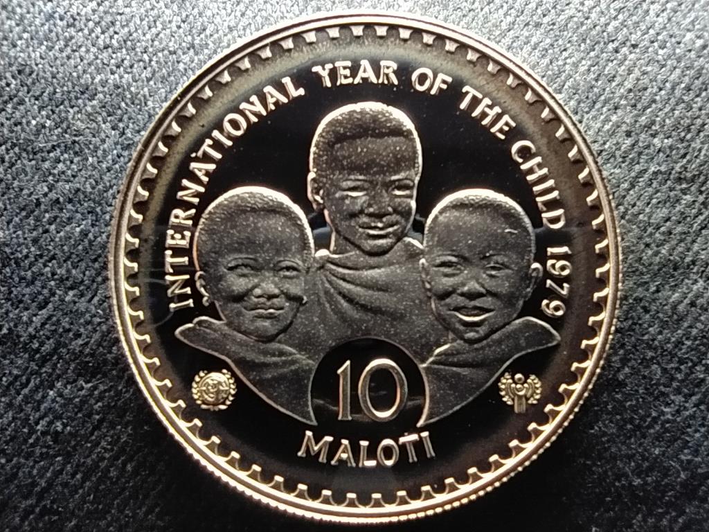 Lesotho Gyermekek Nemzetközi Éve .925 ezüst 10 maloti