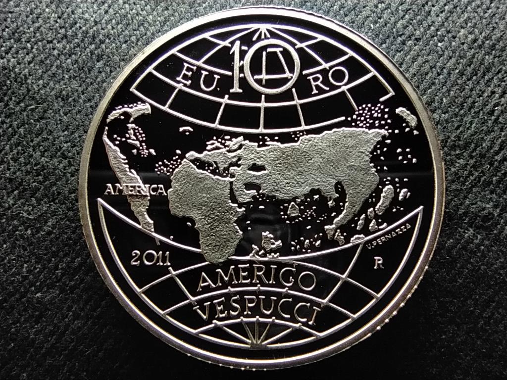 Olaszország Amerigo Vespucci .925 ezüst 10 Euro