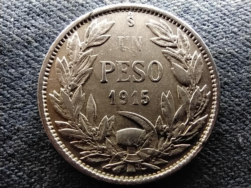 Chile Köztársaság (1818-) .720 ezüst 1 peso