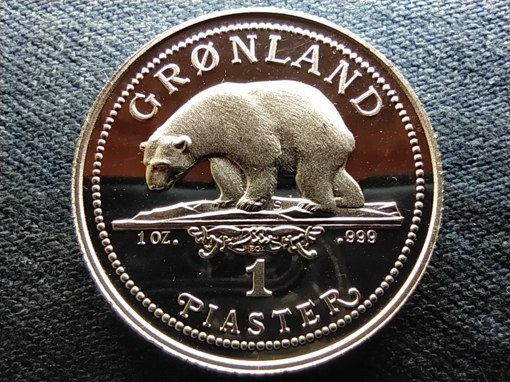 Dánia Grönland .999 ezüst 1 piaszter fantáziaveret