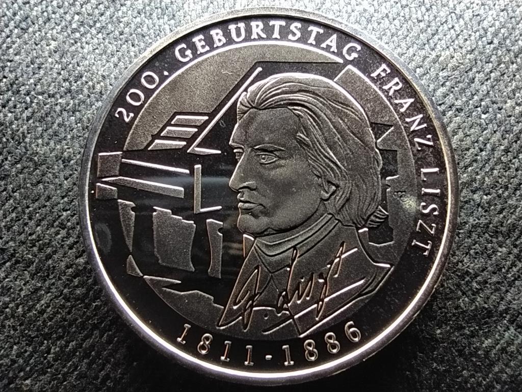 Németország Liszt Ferenc .625 ezüst 10 Euro