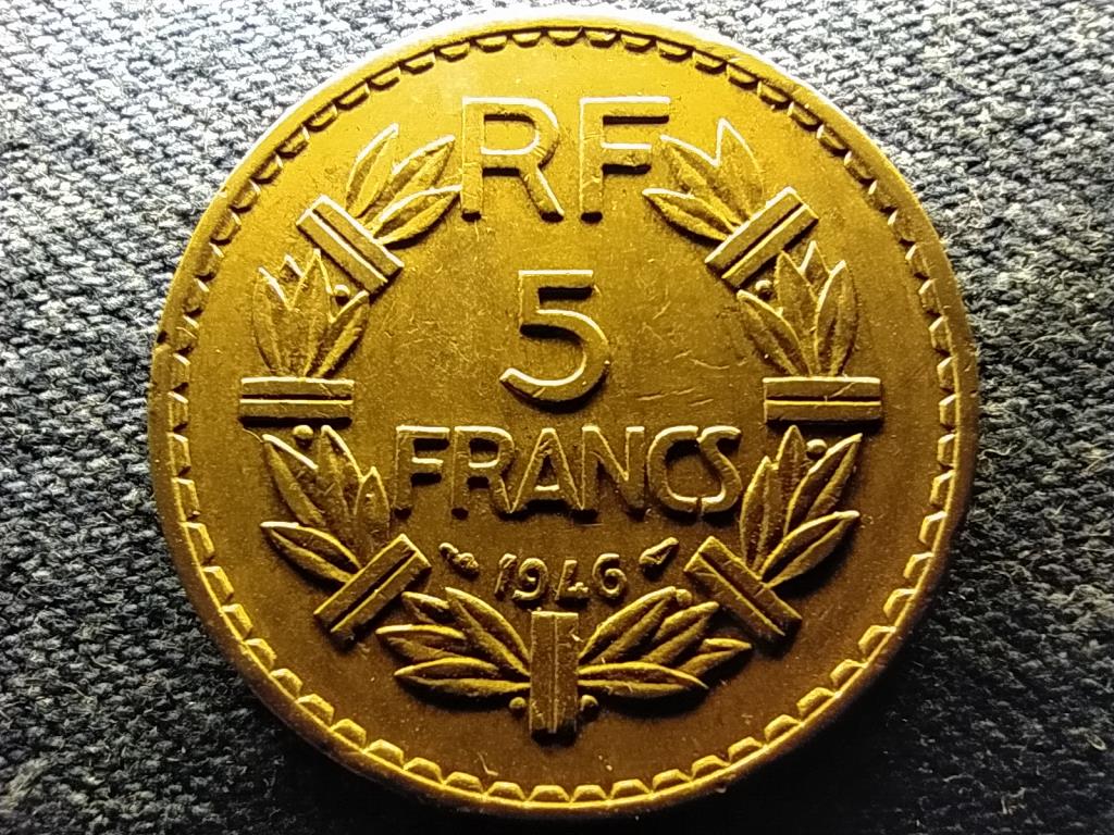 Franciaország A Francia Köztársaság Ideiglenes Kormánya (1944-1946) 5 frank