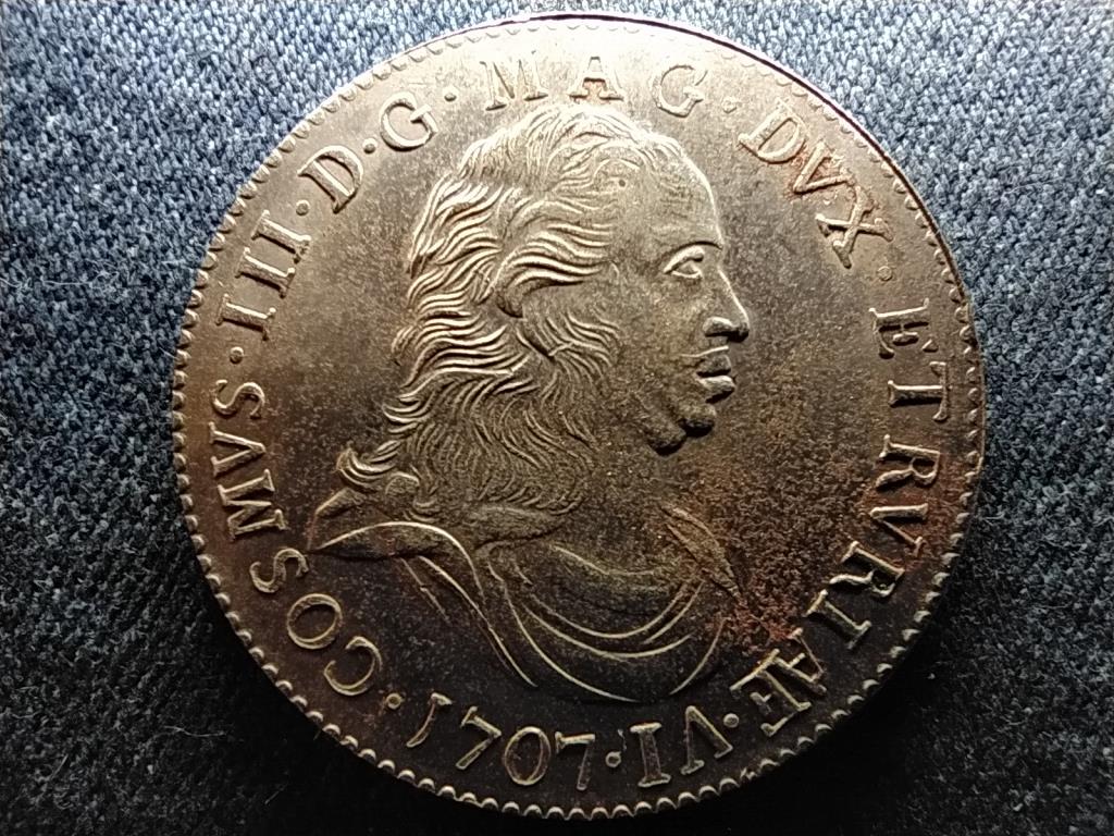 Olasz Állomok Livorno Medici III. Cosimo (1670-1723) ezüst 1 tollero