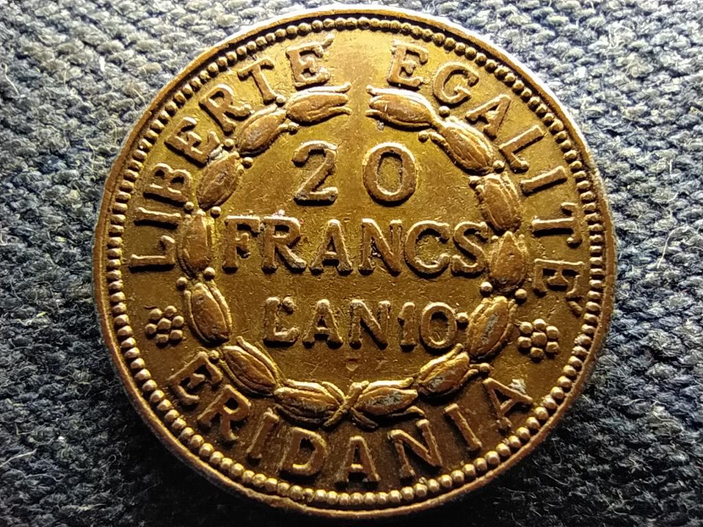 Olasz Államok Piemonti Köztársaság 20 frank másolat
