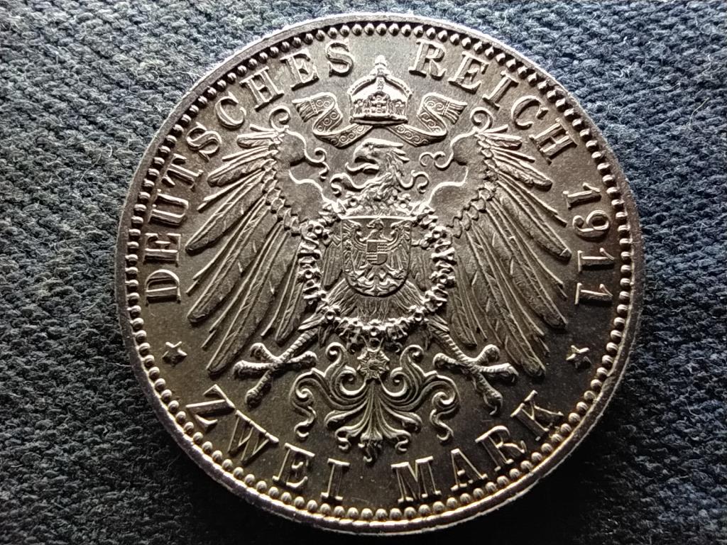 Német Államok Bajorország Lipót (1821-1912) .900 ezüst 2 márka