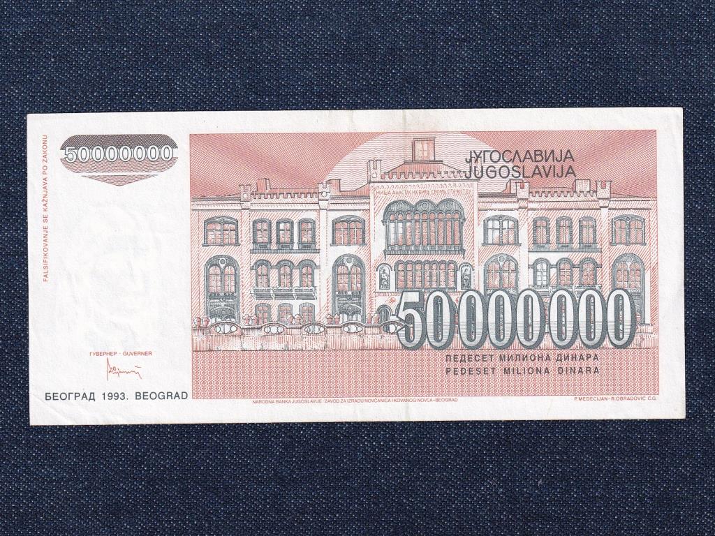 Jugoszlávia 50 millió Dínár bankjegy