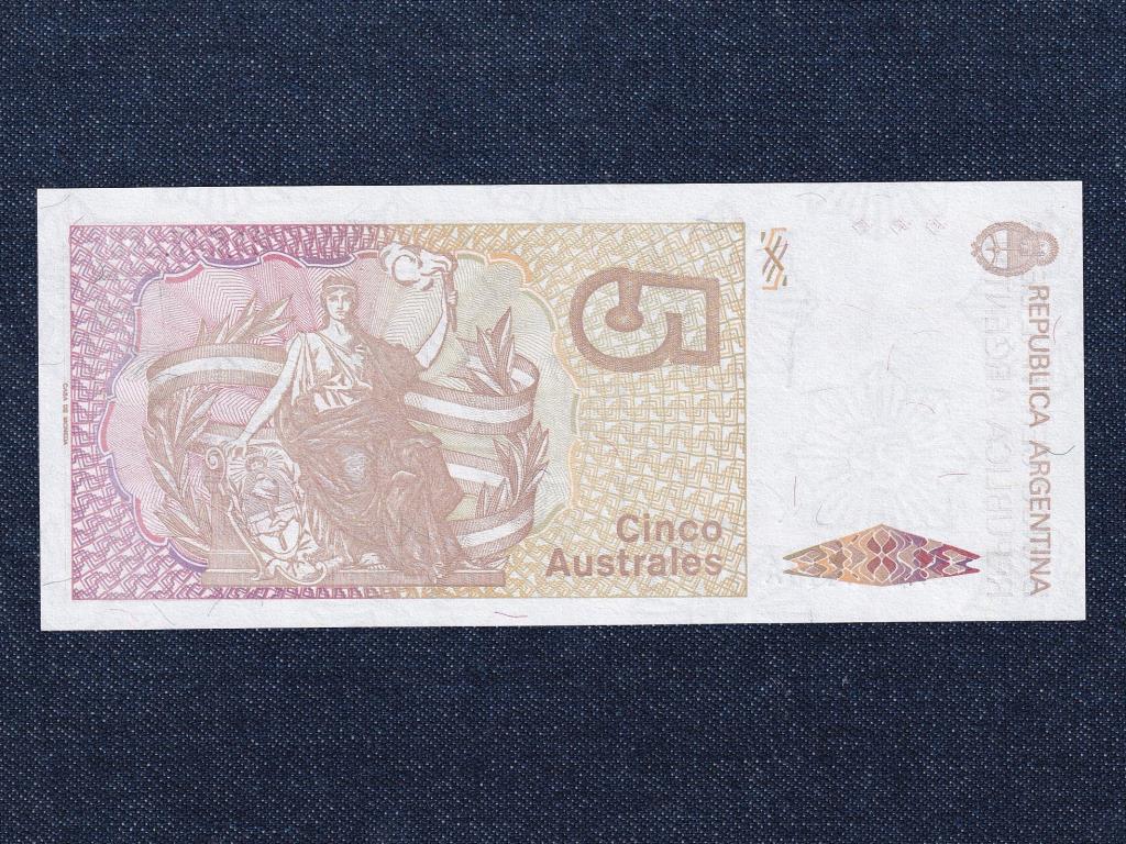 Argentína Szövetségi tartomány (1861-0) 5 Austral bankjegy