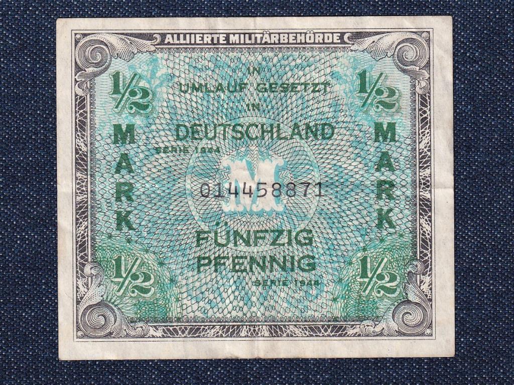 Németország II. VH megszállt német terület 1/2 Márka bankjegy