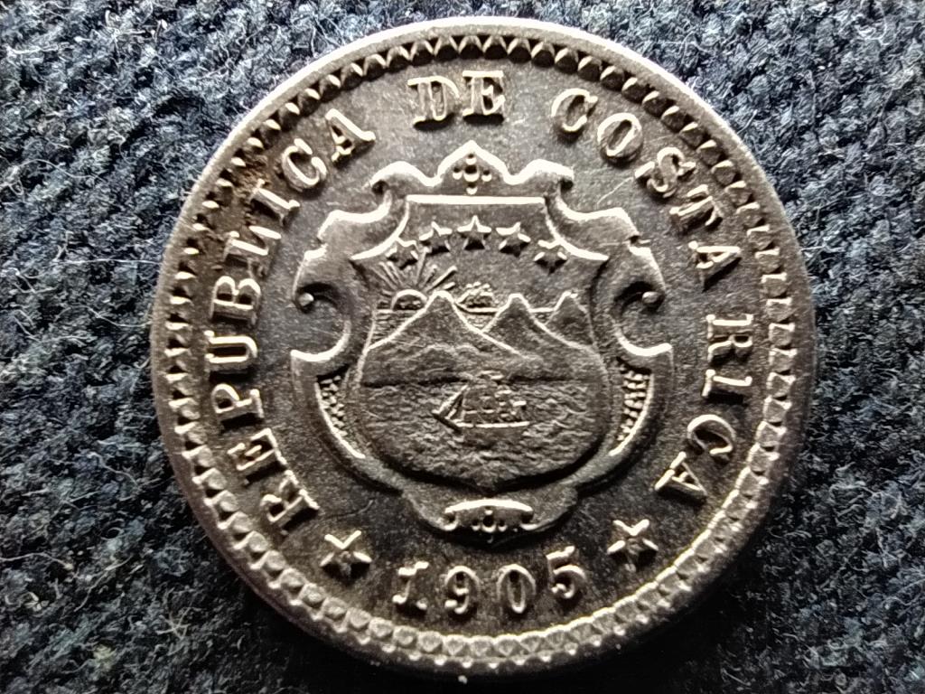 Costa Rica Első Costa Rica-i Köztársaság (1848-1948) .900 ezüst 5 Centimo