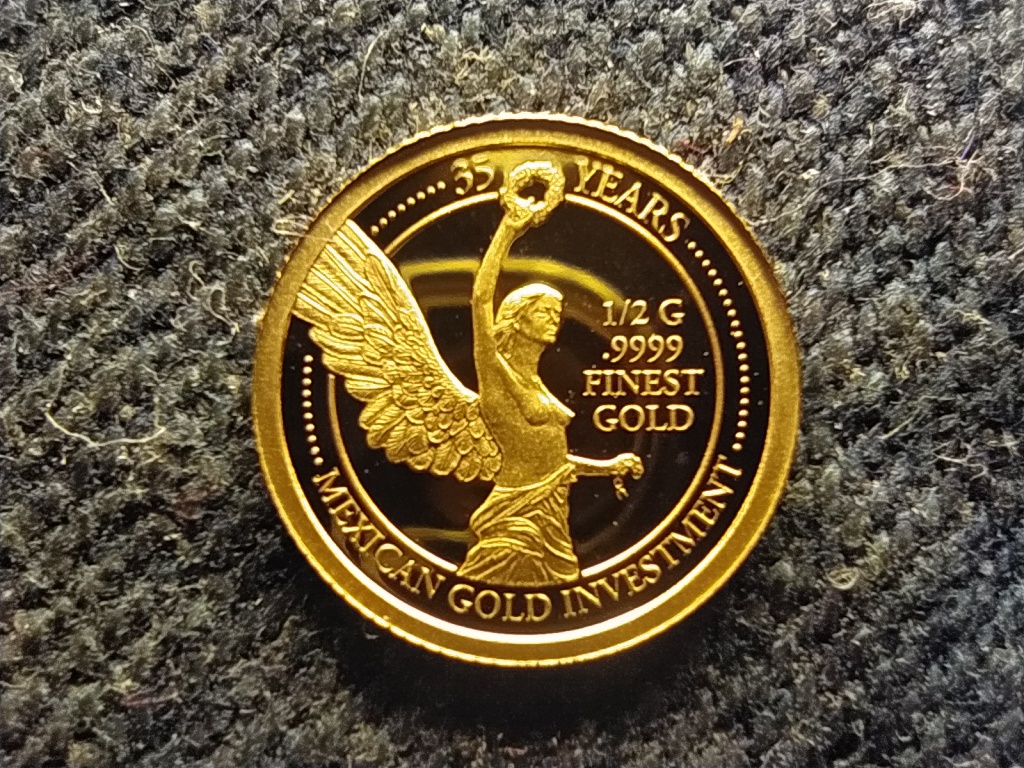 Cook-szigetek 25 év szabadság .999 arany 5 Dollár 0,5g