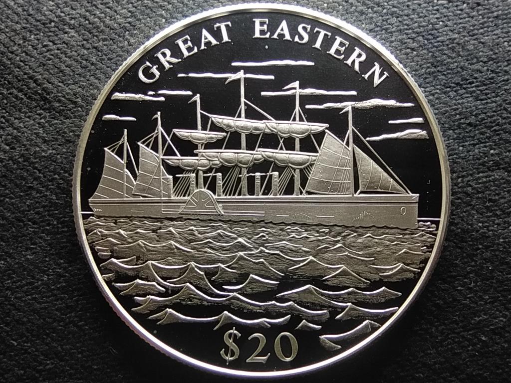 Libéria Great Eastern .999 ezüst 20 Dollár