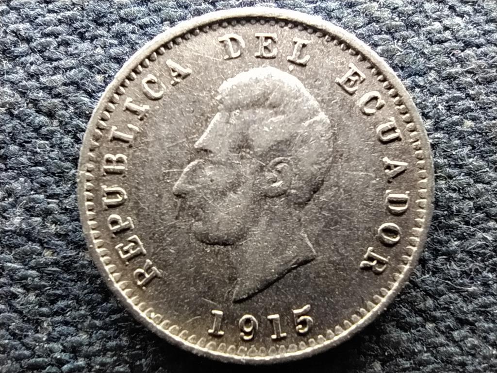 Ecuador Köztársaság (1830-0) .900 ezüst 1/2 Decimo