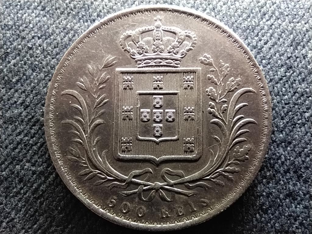 Portugália I. Lajos (1861-1889) .917 ezüst 500 Reis