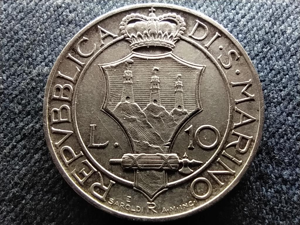 San Marino Köztársaság (1864-) .835 ezüst 10 Líra