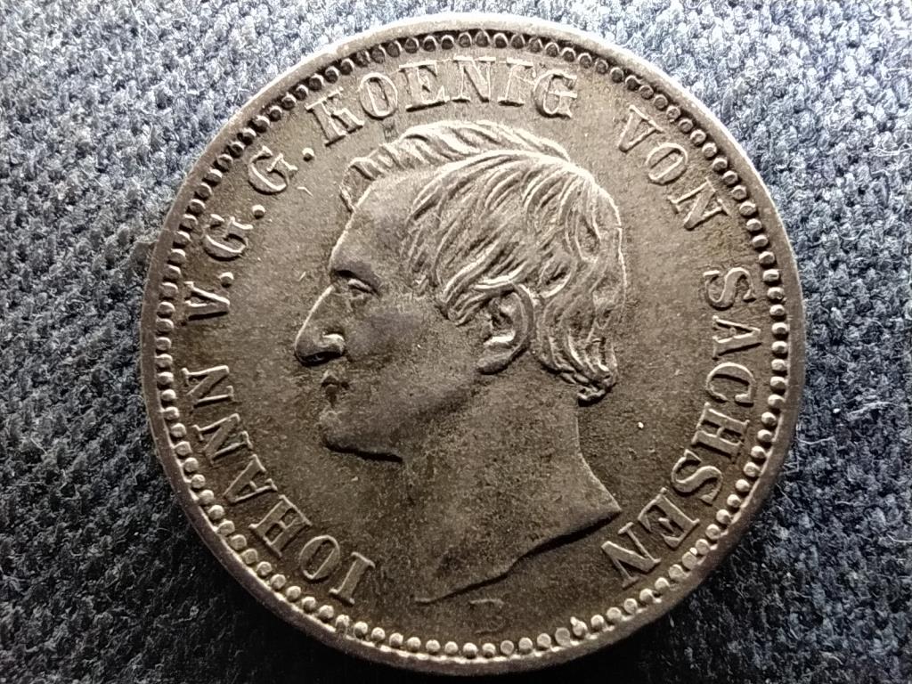 Német Államok Szász Királyság I. János (1854-1873) .521 ezüst 1/6 tallér