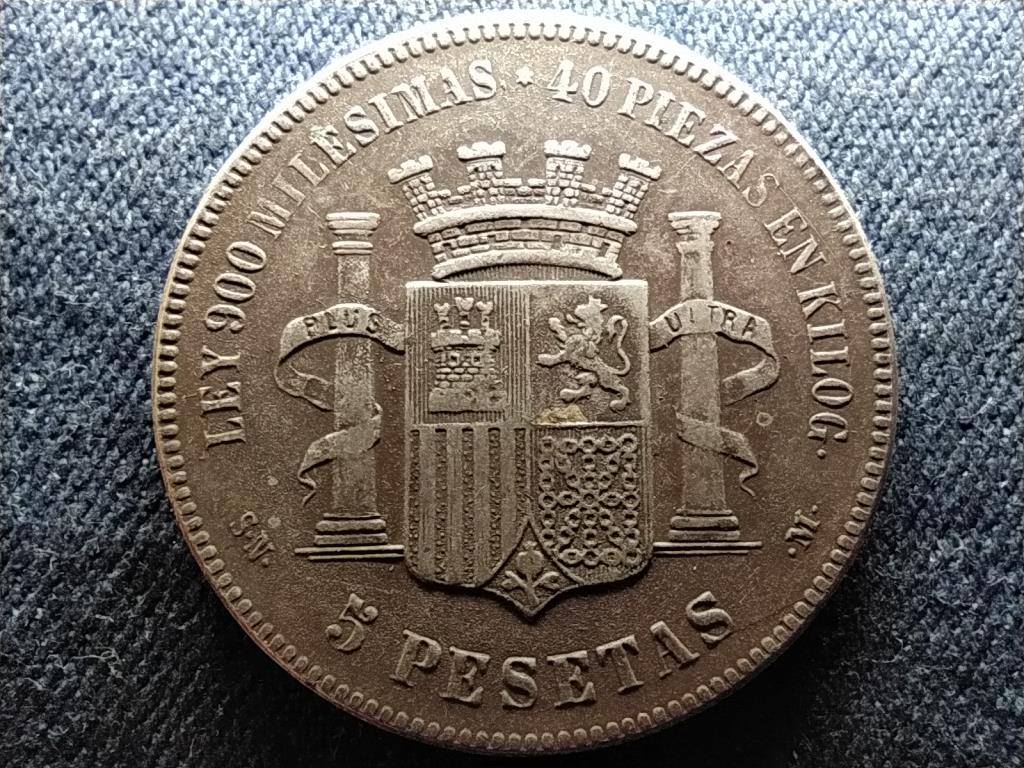 Spanyolország Ideiglenes Kormány (1868-1871) .900 ezüst 5 Peseta