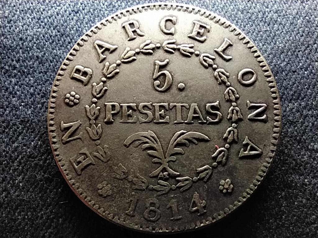 Spanyolország Bonaparte József (1808-1814) .903 ezüst 5 peseta