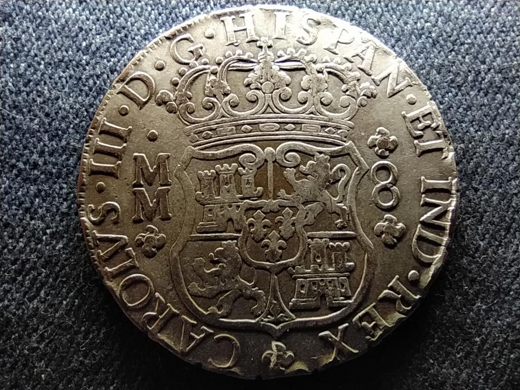 Chile III. Károly .917 ezüst 8 real