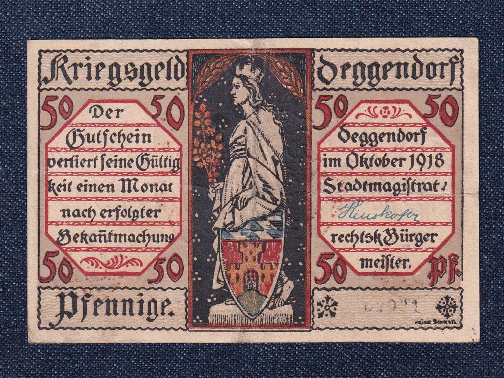 Németország Deggendorf 50 Pfennig szükségpénz