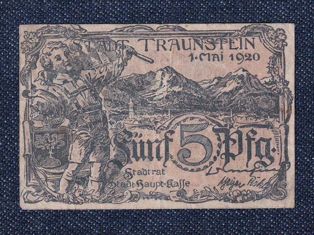 Németország Traunstein 5 Pfennig szükségpénz