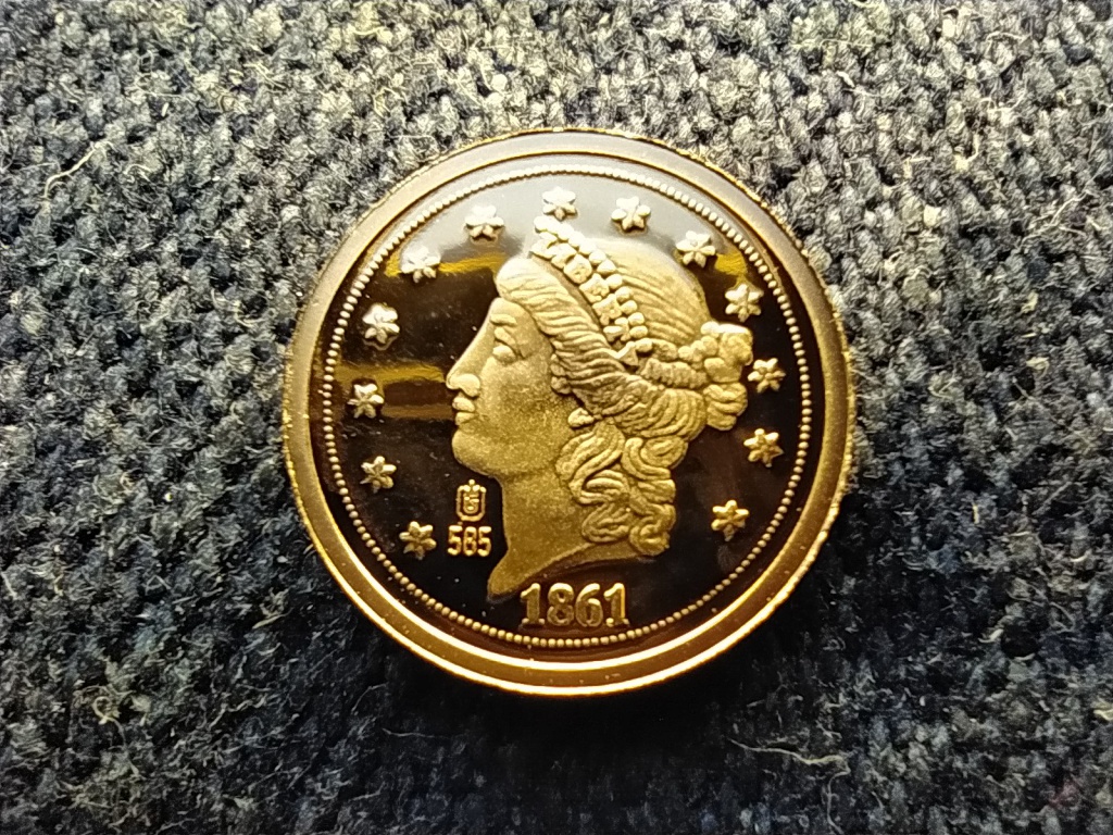 USA Liberty 20 dollár 1861 .585 arany másolat