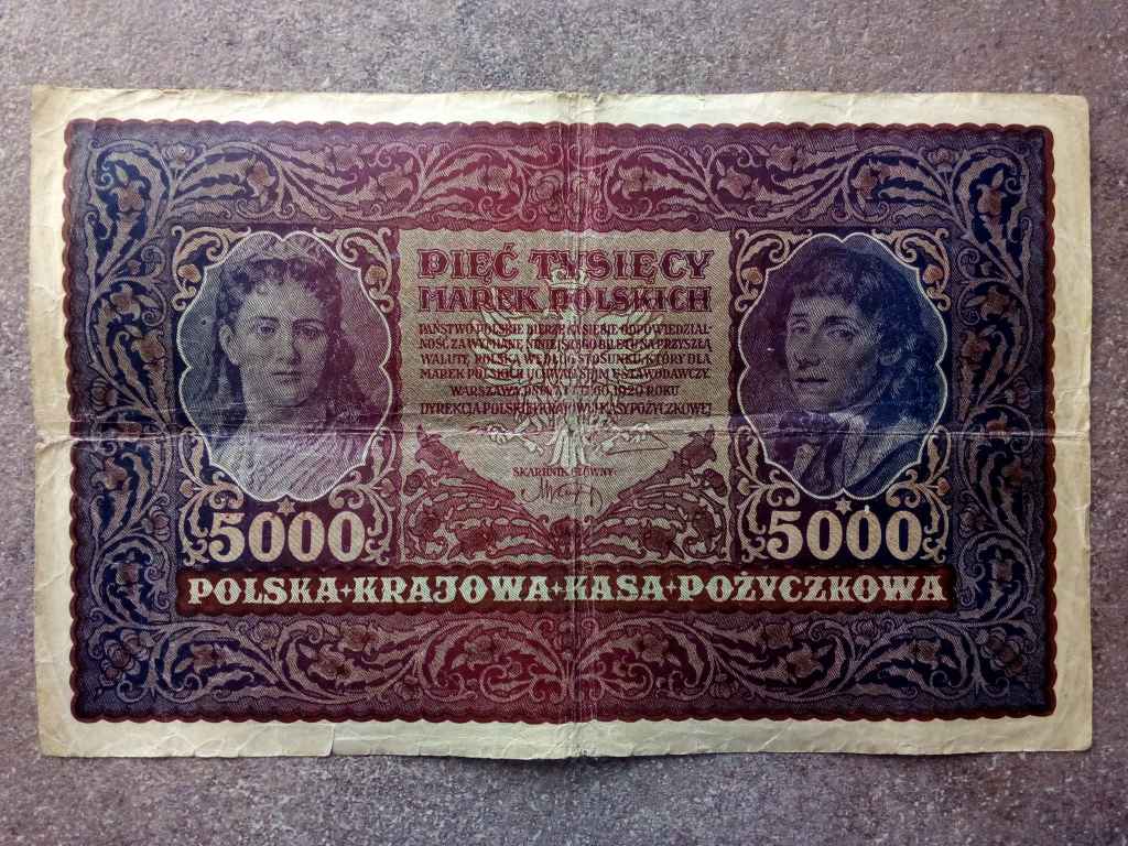 Lengyelország 5000 Marek bankjegy