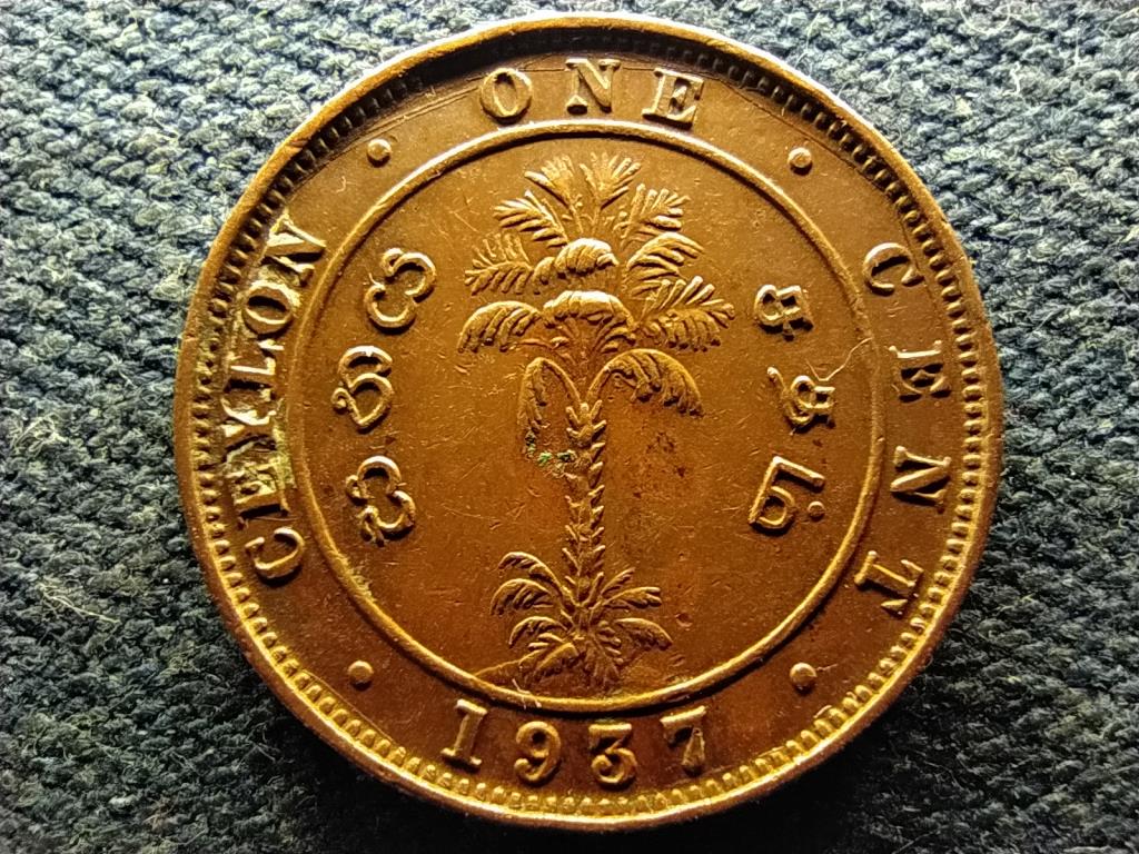 Sri Lanka VI. György (1936-1952) 1 Cent