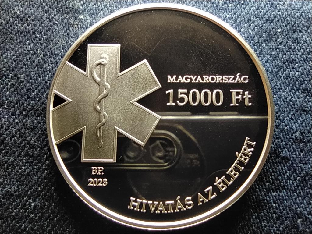 Magyarország Országos Mentőszolgálat alapításának 75. évfordulója 15000 Forint .925 Ezüst 