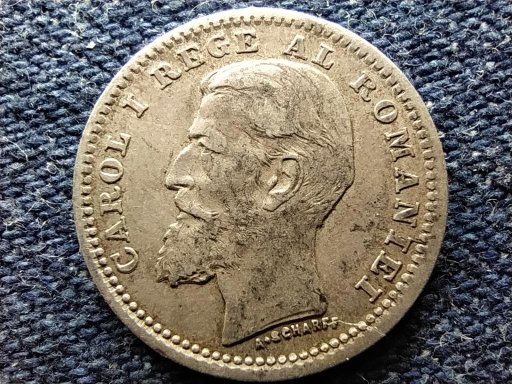 Románia I. Károly (1866-1914) 50 Bani .835 Ezüst 