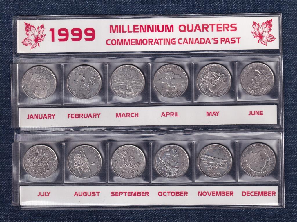 Kanada története a második évezredig 25 Cent Januártól Decemberig forgalmi sor