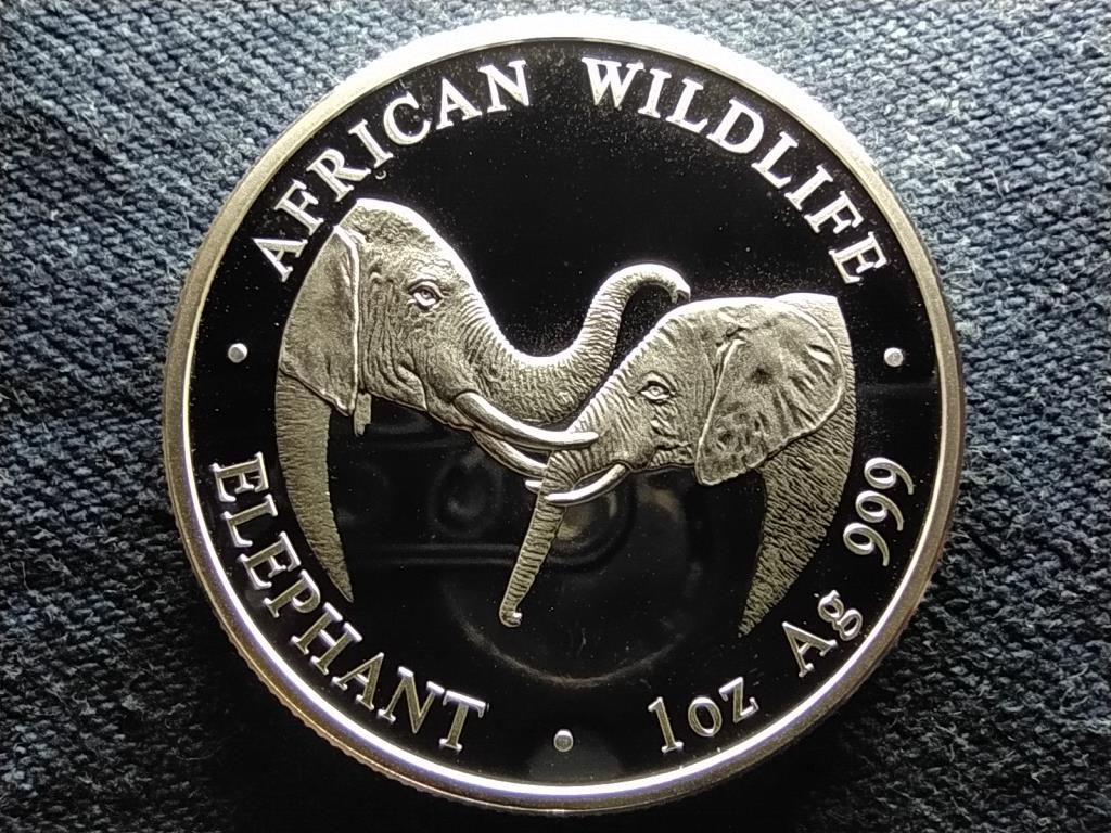 Zambia Afrikai vadvilág Elefánt .999 Ezüst 5000 Kwacha 