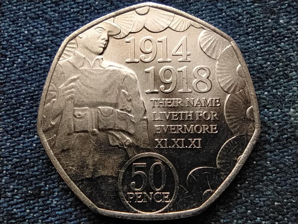 Anglia Fegyverszünet napja 50 Penny 