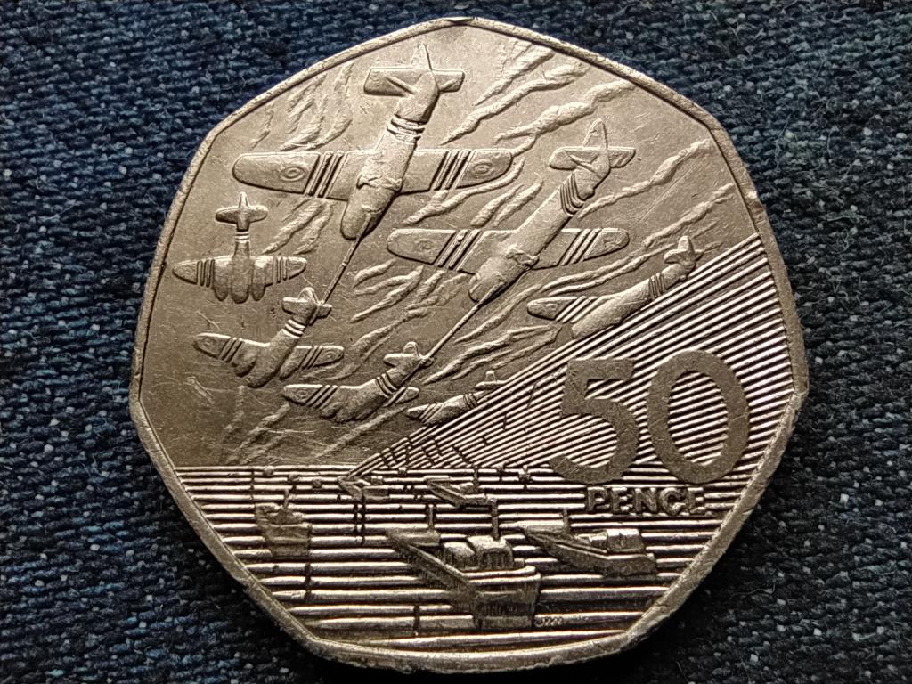 Anglia Normandiai partraszállás - 1944.06.06. 50 Penny 