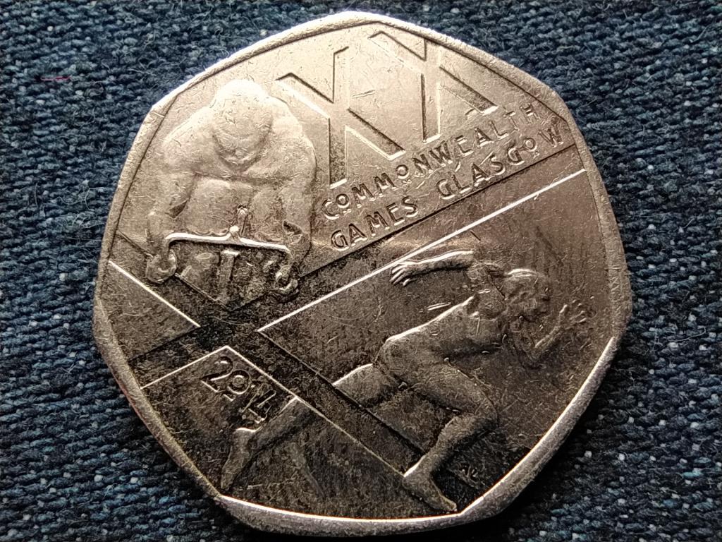 Anglia XX. Nemzetközösségi Játékok Glasgow 50 Penny 