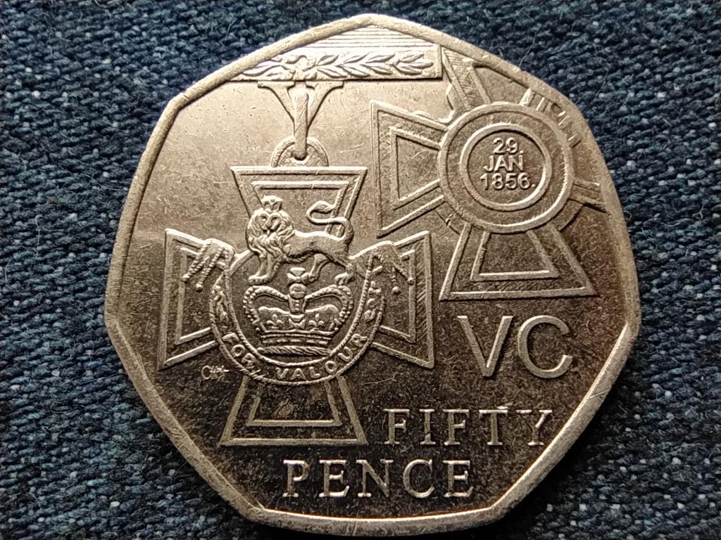 Anglia Viktória kereszt 50 Penny 